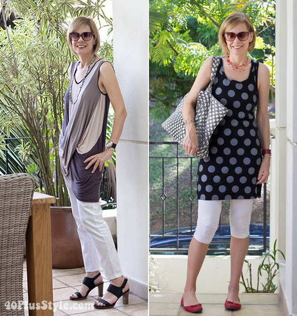 how to wear capris with tunics | 40plusstyle.com