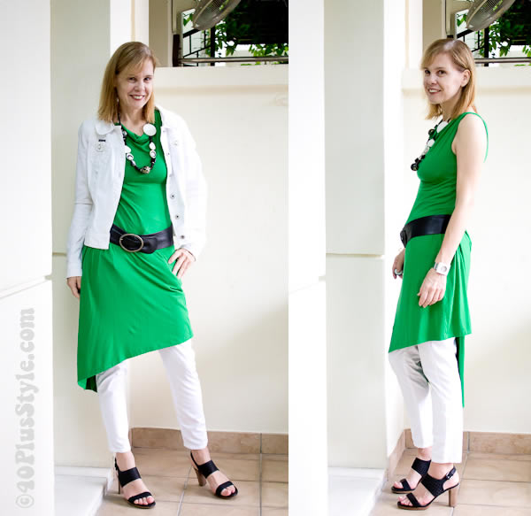 How to wear a drape dress multiple ways – remixing my green ...