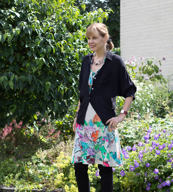 flower dress with cardigan