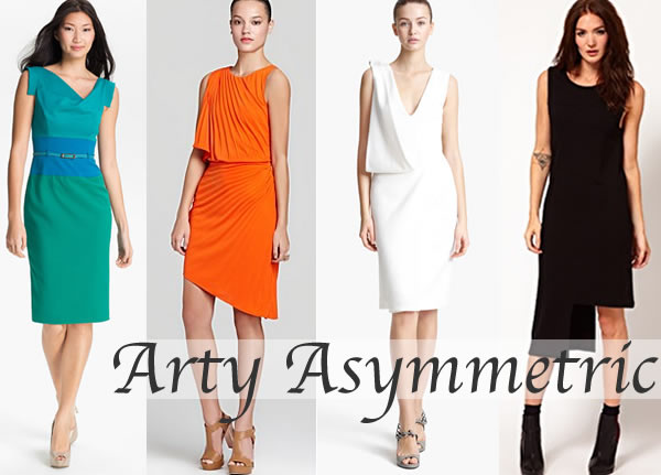 Asymmetric dresses and tops