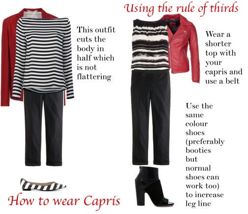 applying the rule of thirds to wearing capris | 40plusstyle.com