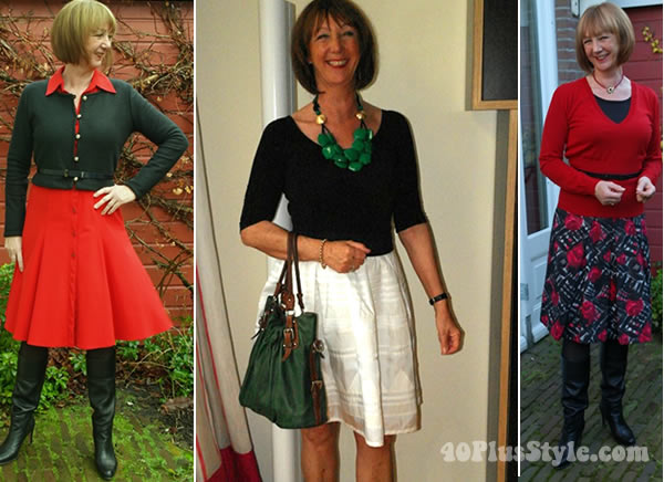 How to wear an a-line skirt over 40