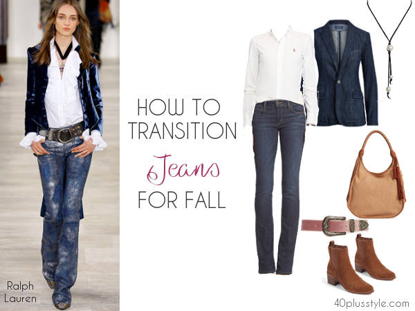 how to wear jeans for fall | 40plusstyle.com