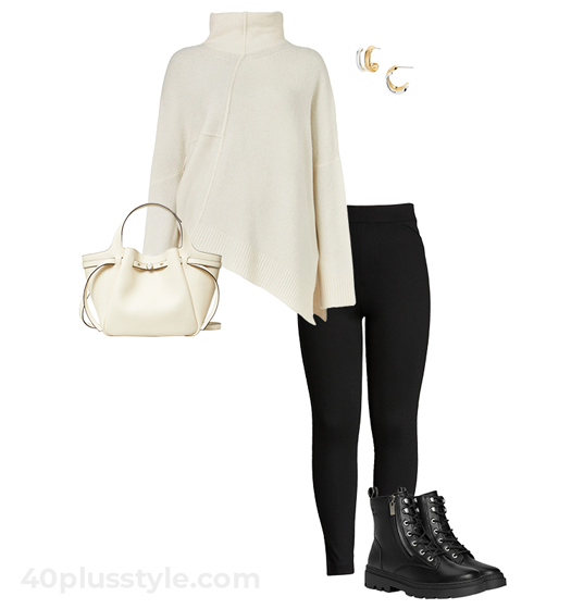 Sweater, leggings and boots | 40plusstyle.com