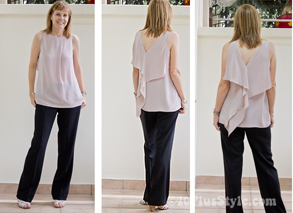 silk pink top from alldressedup