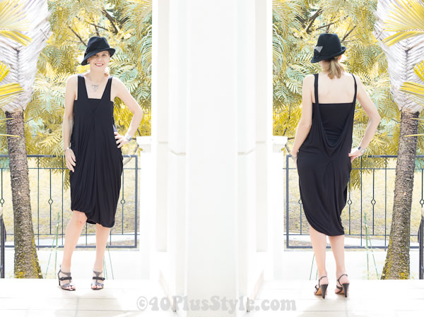 Black drape dress