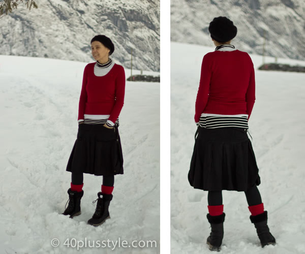 A winter outfit fit for the snow - How to dress for the snow - fashion blog  for women over 40