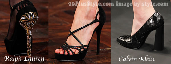 High heeled shoes from Ralph Lauren and Calvin Klein