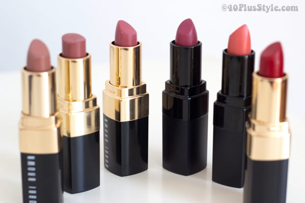 Bobbi Brown lipstick review - 6 different colours from beige to bright red  reviewed