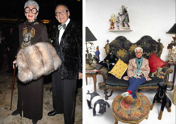 Iris Apfel with her husband