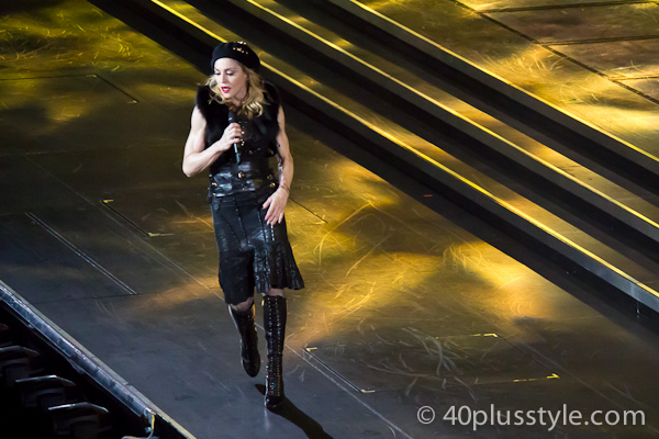 Madonna in black leather