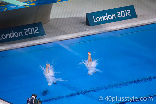 Dive perfect entry into water