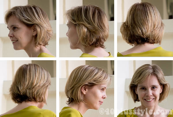 shorter haircut bob from all sides