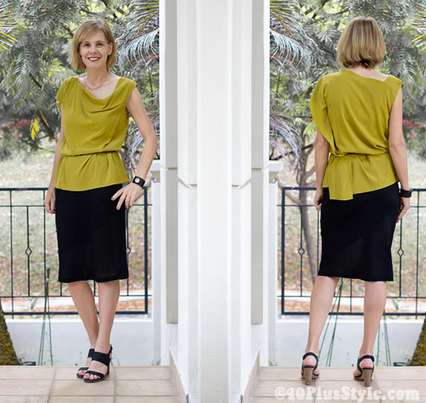 Alldressedup mustard silk top