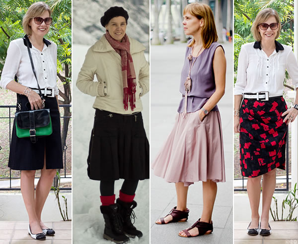 What skirt length shop is most flattering