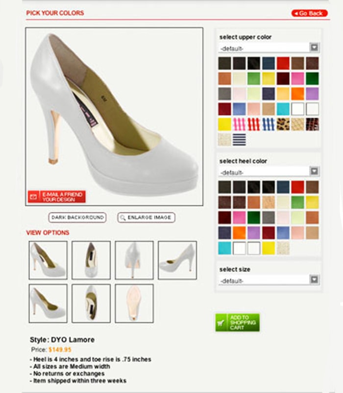 Design on sale shoes online