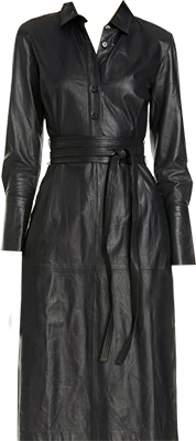 Long Sleeve Leather Shirtdress | fashion over 40 | style | fashion | 40plusstyle.com