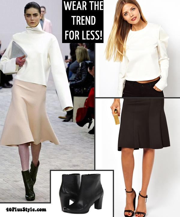 Wear the look for less – Kenzo flared skirt and rounded top!