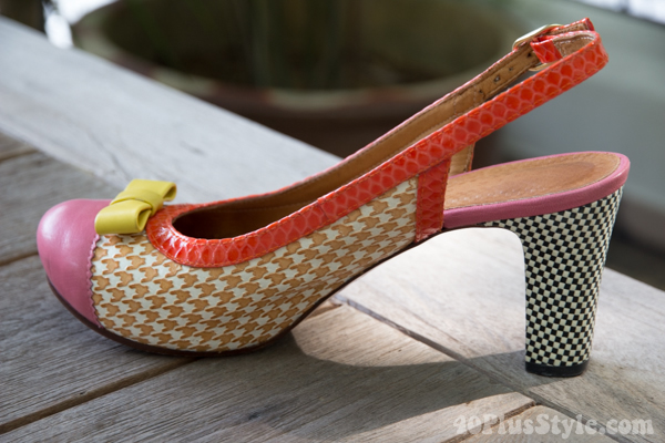colorful and textured Chie Mihara shoes | 40PlusStyle.com