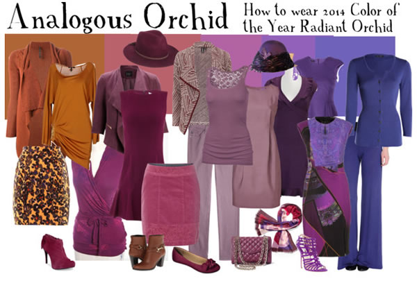 analogues orchid - a great autumn palette to wear radiant orchid | 40PlusStyle.com
