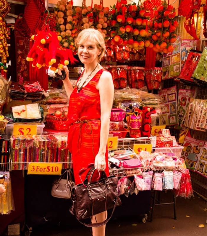 Stepping out in bright red for Chinese New Year