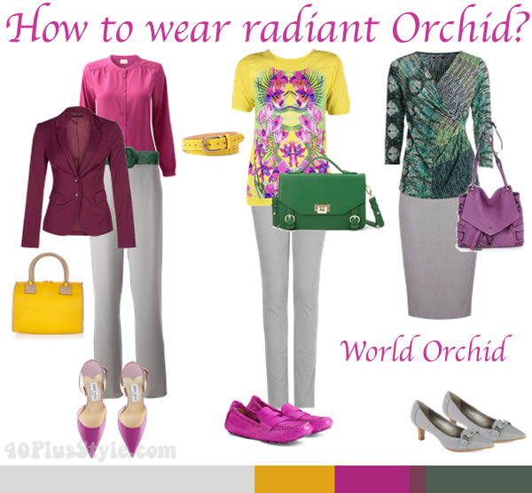 how to wear radiant orchid with the wild orchid palette | 40PlusStyle.com