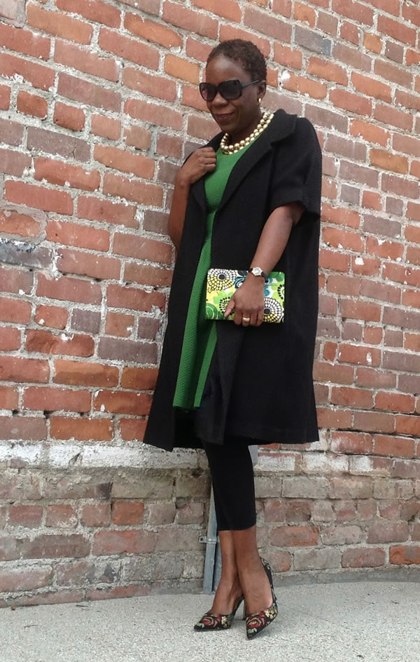 Sophisticated in green and black | 40plusstyle.com