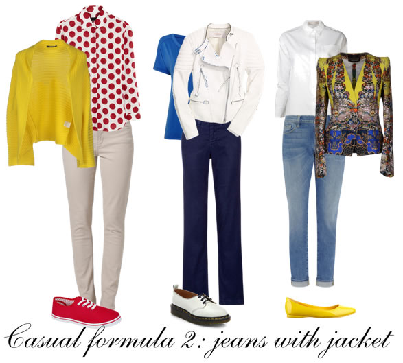 How to look great in casual clothes - formula 2 - Jeans with a jacket | 40plusstyle.com