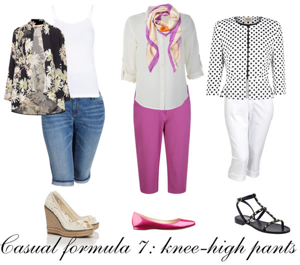 Casual outfit formula 7: knee-high pants | 40plusstyle.com