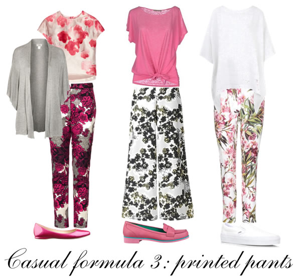 Casual outfit formula 2: printed pants | 40plusstyle.com
