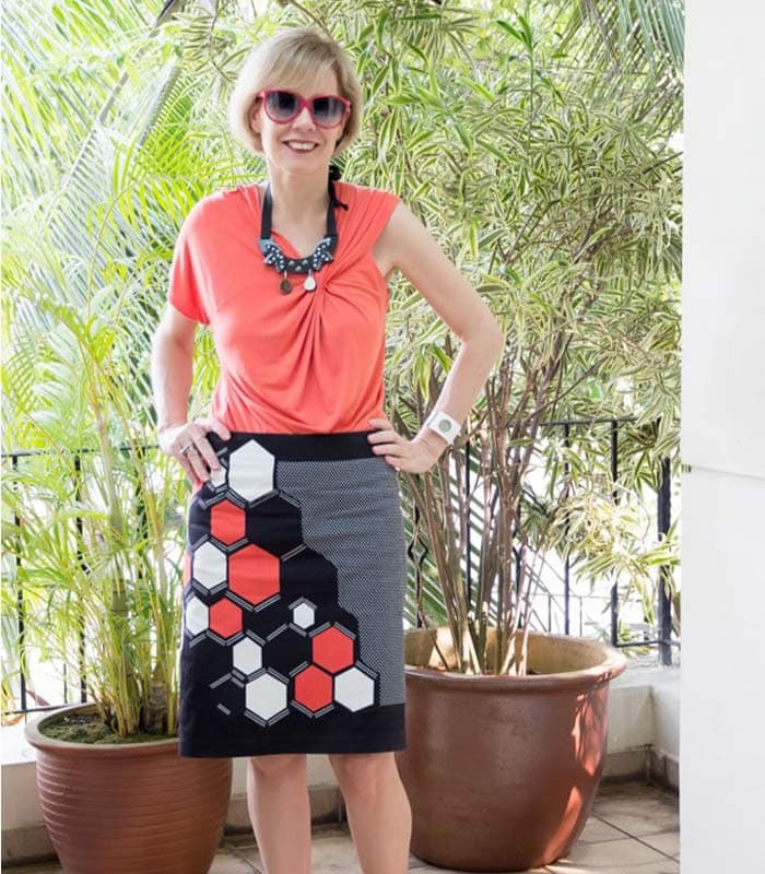 How to wear a printed skirt 4 different ways | 40plusstyle.com