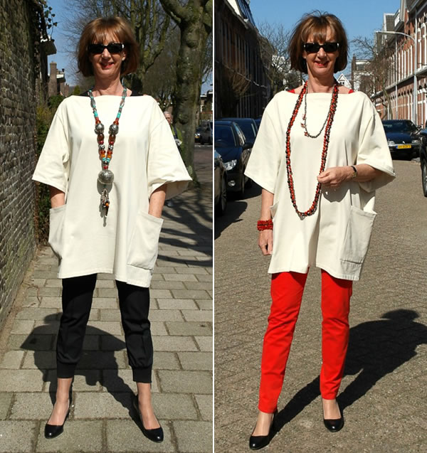 How to wear tunics or short dresses with pants