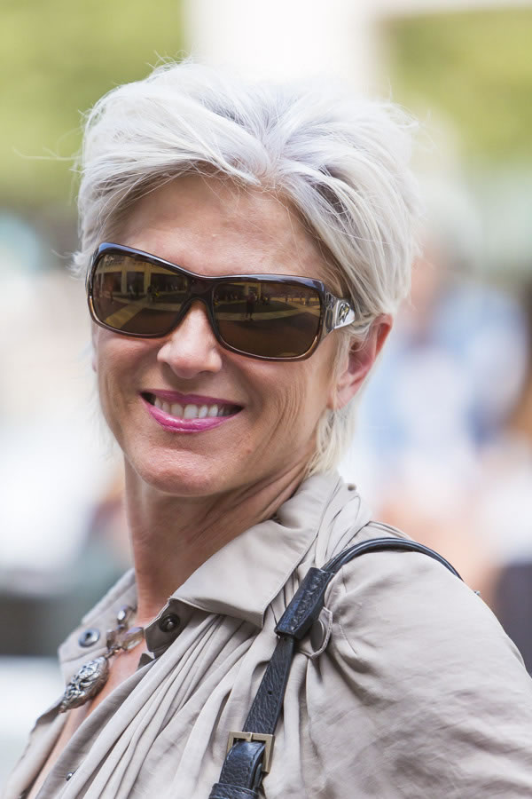 Celebrating women with fabulous short gray hairstyles