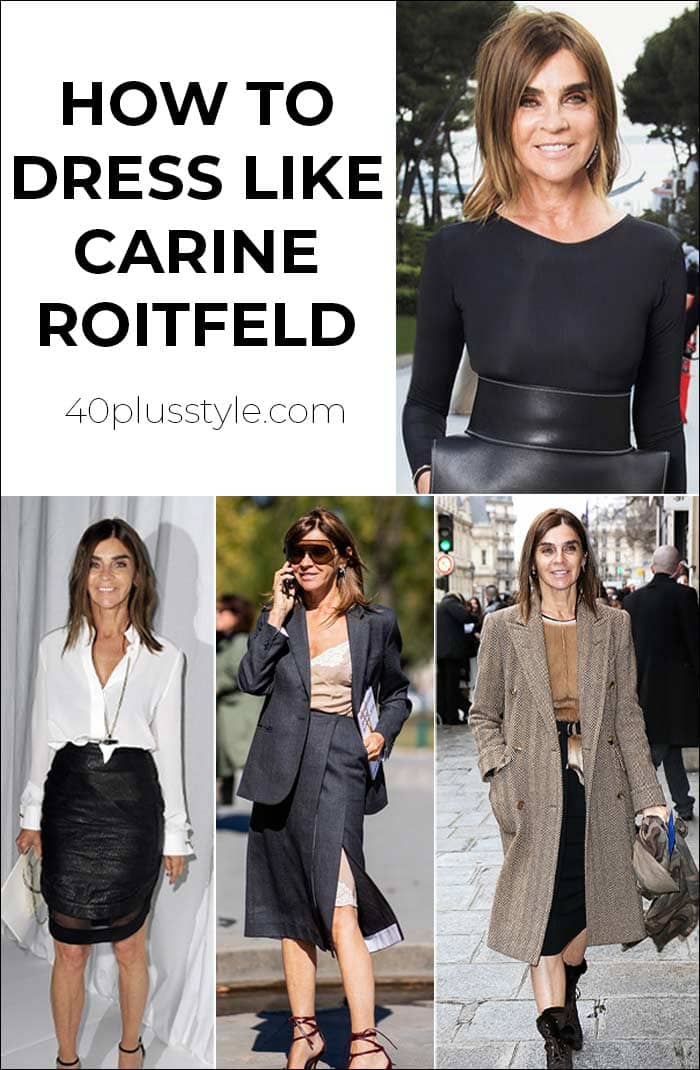 How to get Carine Roitfeld style | 40plusstyle.com