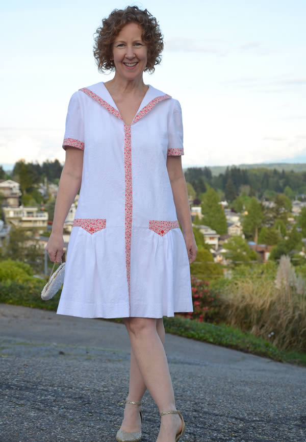 Sue wearing the Midnight in Paris dress | 40plusstyle.com