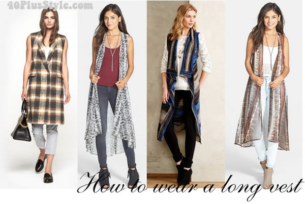 wearing a long vest the bohemian chic way | 40plusstyle.com