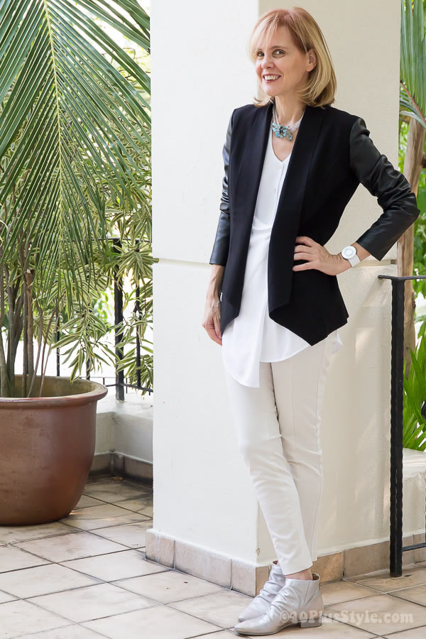 How to wear a blouse on its own or with a blazer