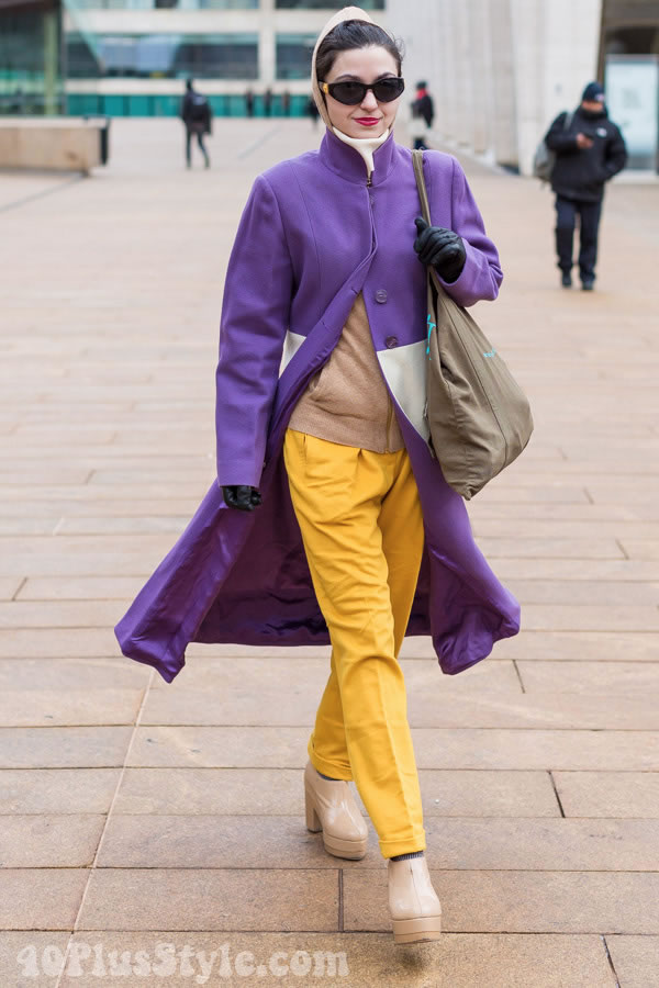 purplecolorblockcoat