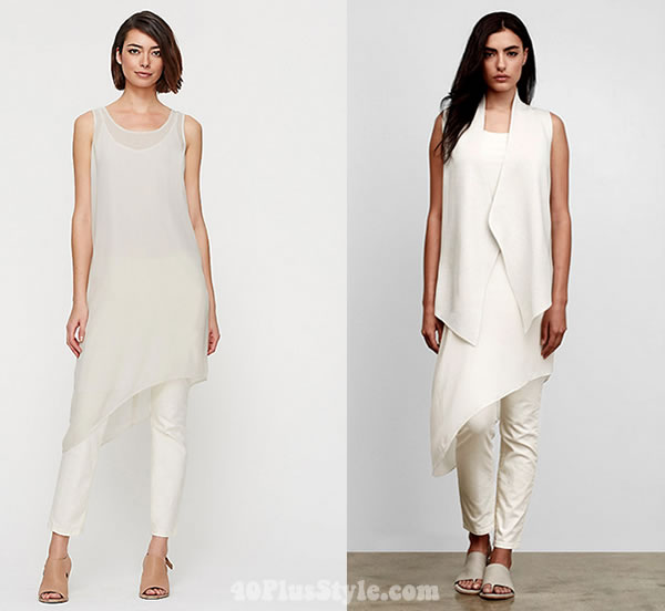 Eileen Fisher silk tunics | 40plusstyle.com