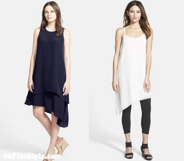 Eileen Fisher silk dresses | 40plusstyle.com