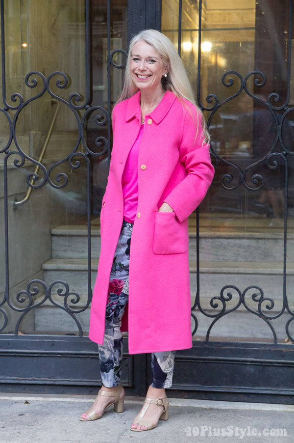 Hot in a pink coat! Or why you should consider a colorful coat this winter