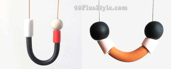 Unique and color clay necklaces from Floti | 40plusstyle.com