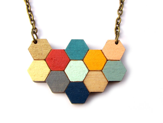 simple, geometric and super effective jewelry for adding that pop of color and bit of hipness to any outfit | 40plusstyle.com