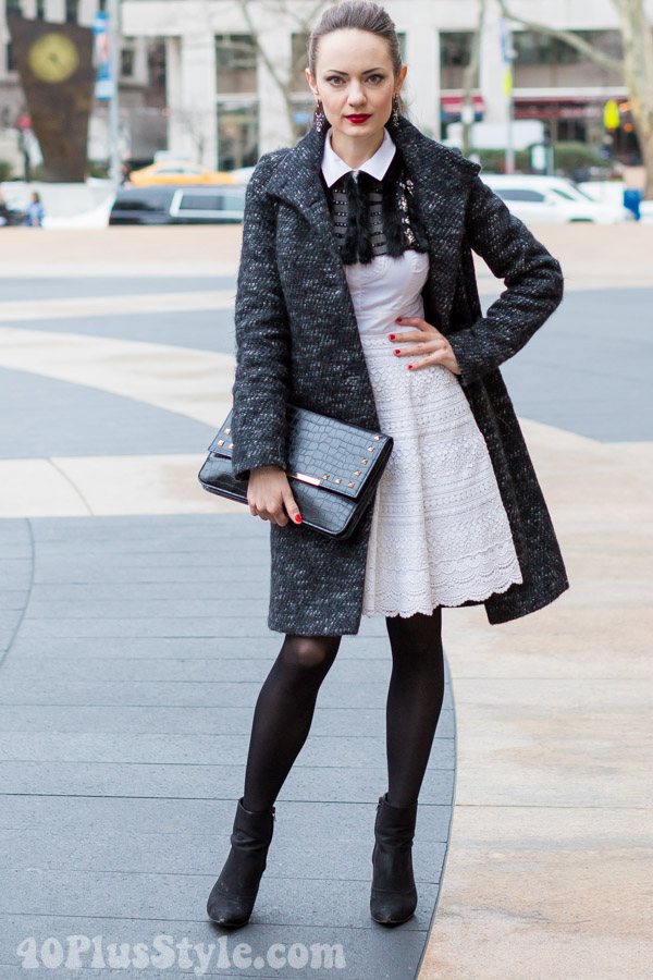 Black and outlet white dress