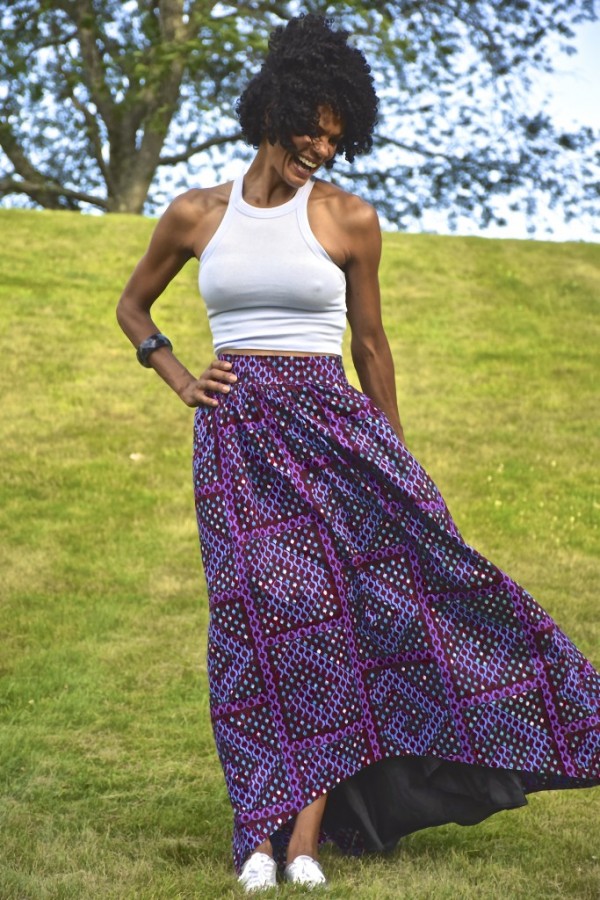 Diana Capozzi Printed Maxi Skirt | 40plusstyle.com