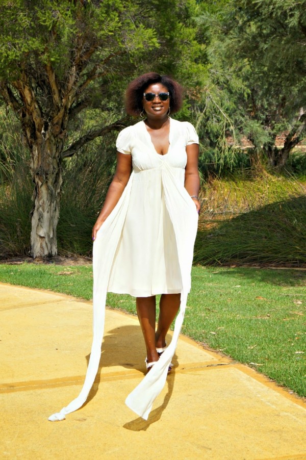 White Dress Sash | 40plusstyle.com