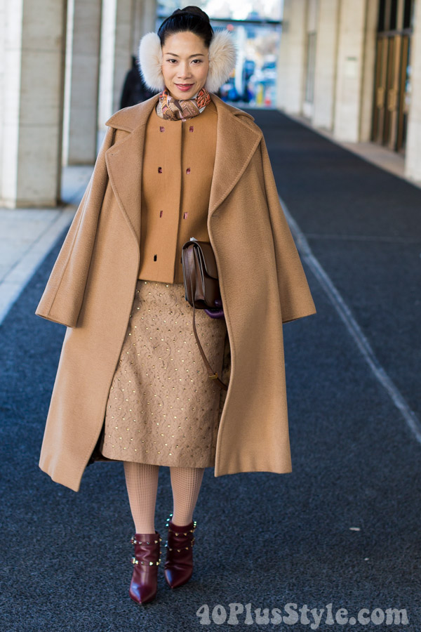 Streetstyle inspiration: wearing camel - Which of these 8 outfits is your favorite? | 40plusstyle.com