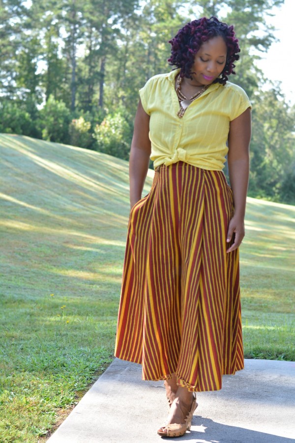 Orange Culottes | 40plusstyle.com