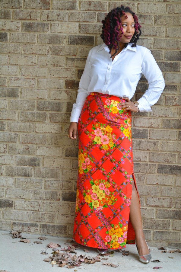 Printed Maxi Skirt | 40plusstyle.com