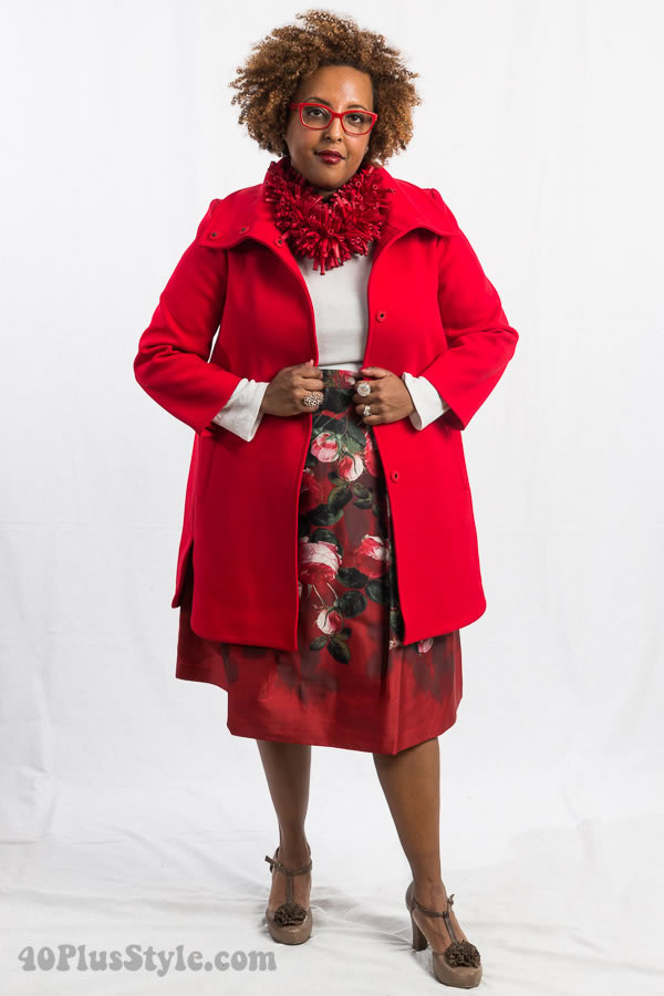 Lady in red | 40plusstyle.com